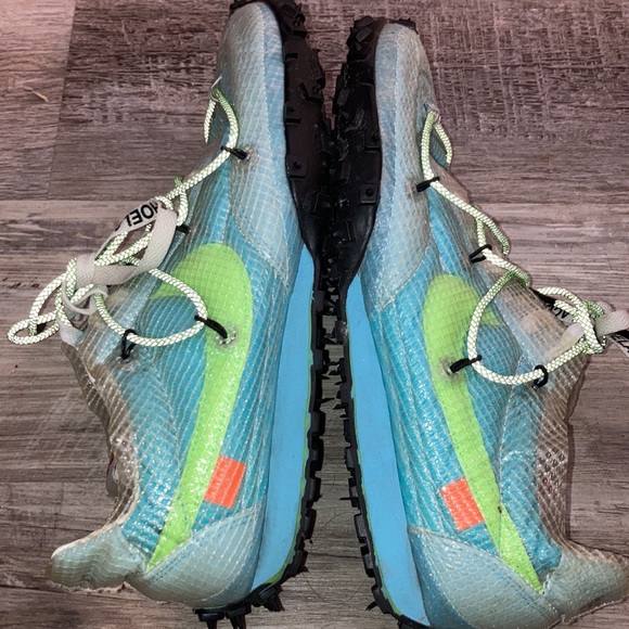 2018 Off White x Nike Zoom RARE Sneakers Neon Bright Lightweight size 8.5 Men’s - Picture 6 of 10